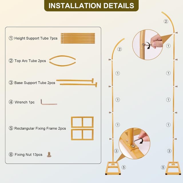 Detalle 2 de PlusFive Curved Wedding Arch 1.9m & 2.3m