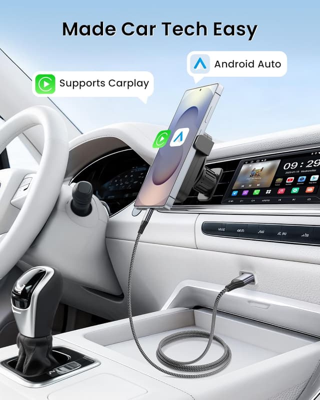 Detalle de RAVIAD USB-C Kabel (2er Set, 2 m) – Schnellladen bis 5V/3A & Datenübertragung (Grau)