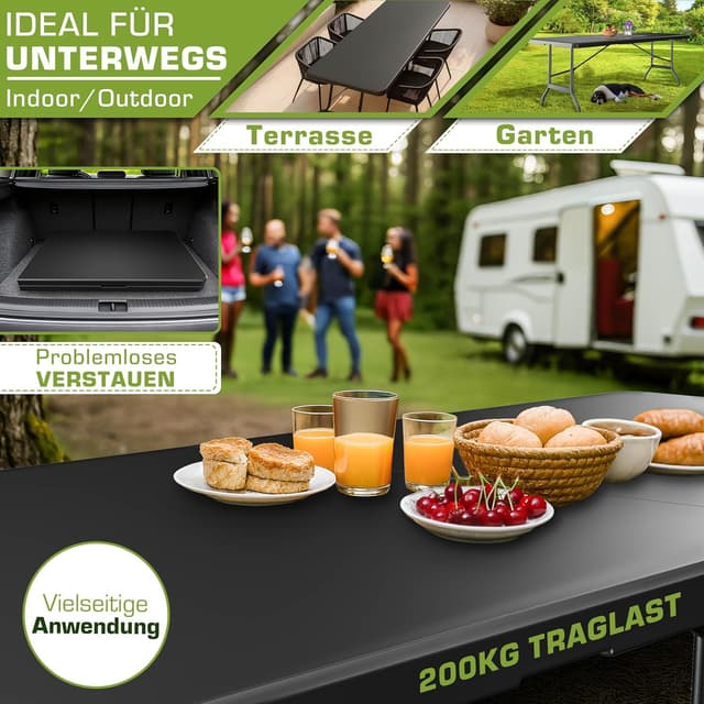 Thumbnail 5 de tillvex Gartentisch 180x75cm klappbar 🍽