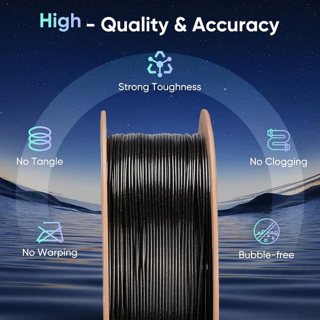 Detalle de Eryone High Speed Burnt Titanium PETG 1.75mm (1kg) 3D printing filament, dark gold (towards black)