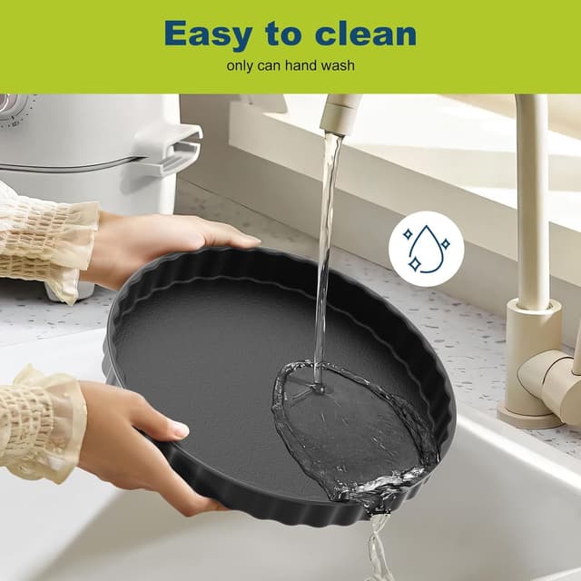 Detalle de Lazy Susan Turntable 3 Pack (Black) – 360° rotating cupboard and fridge organiser trays