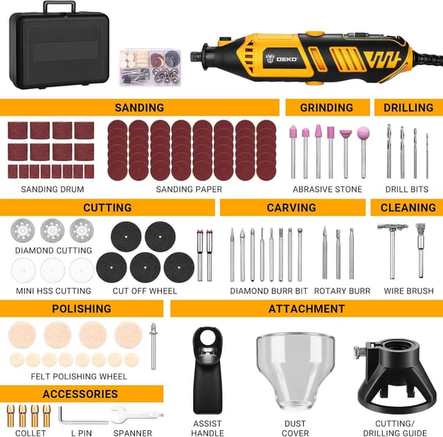 Thumbnail 1 de DEKOPRO Power Rotary Tool Kit 170W