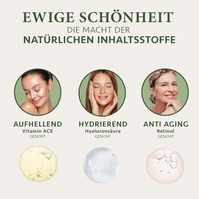 Thumbnail 4 de Satin Naturel Luxus-Geschenkset 3x30ml Serum – Retinol, Hyaluron, Vitamin C