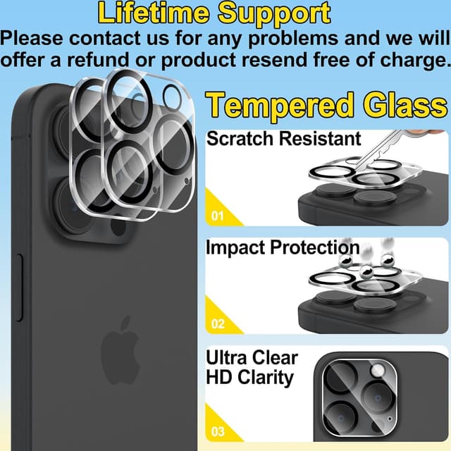 Detalle de 4youquality iPhone 15 Pro screen protector 9H