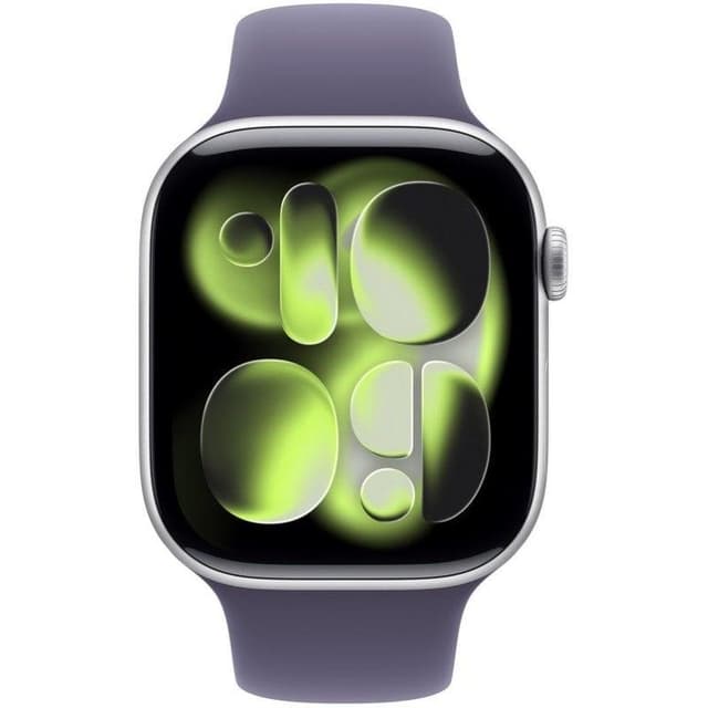 Detalle 2 de Apple Watch Series 11 GPS 46 mm aluminio plata con correa deportiva niebla lila (M/L)