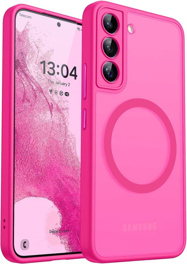 Detalle de CANSHN Hülle für Samsung Galaxy S24 Ultra mit Ständer, MagSafe-kompatibel – transparent