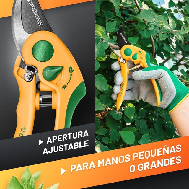 Thumbnail 4 de GRÜNTEK Tijeras de Podar Yunque FLAMINGO ✂️ Hoja 205 mm