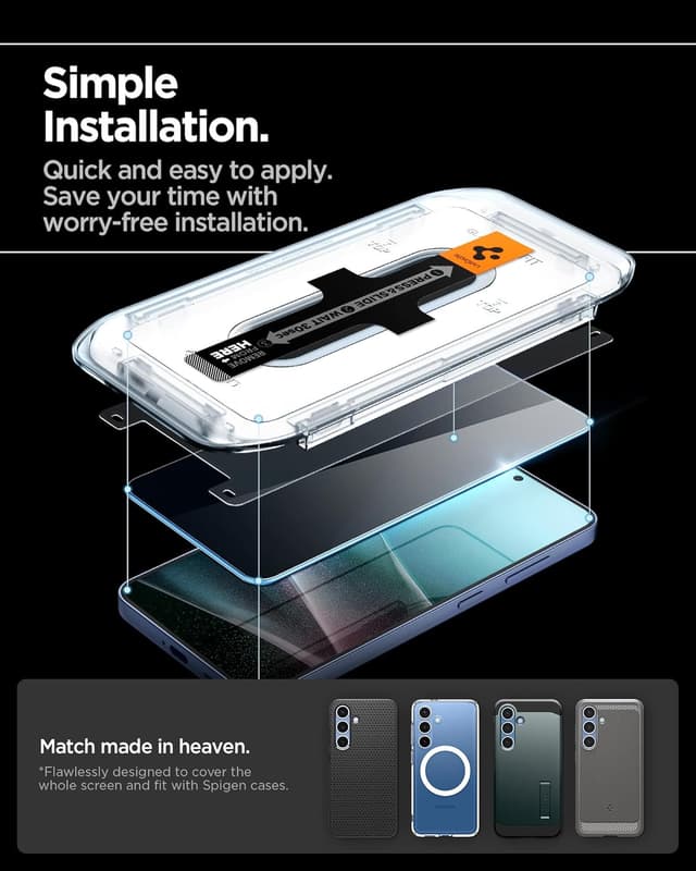 Thumbnail 4 de Spigen Glas.tR EZ Fit - Protector Pantalla Privacidad 2 Unidades 🛡
