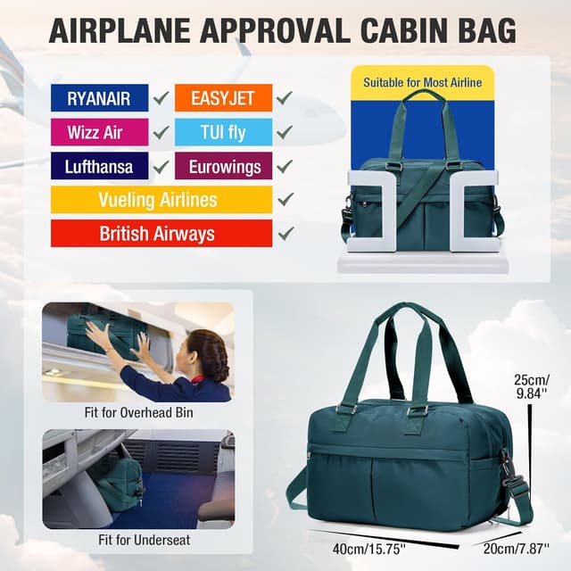 Detalle de Reisetasche Damen 40x30x20 Ryanair Handgepäck