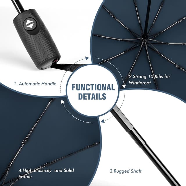 Thumbnail 2 de ZOMAKE paraguas plegable antiviento 470 g