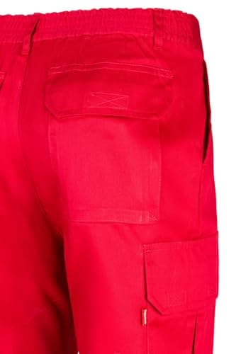 Detalle de VELILLA 345 pantalón multibolsillos rojo, talla 44