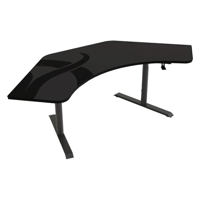 Detalle de Arozzi Arena Angelo Deskpad Gun Metal: tapete-escritorio con gestión de cables para gaming y trabajo