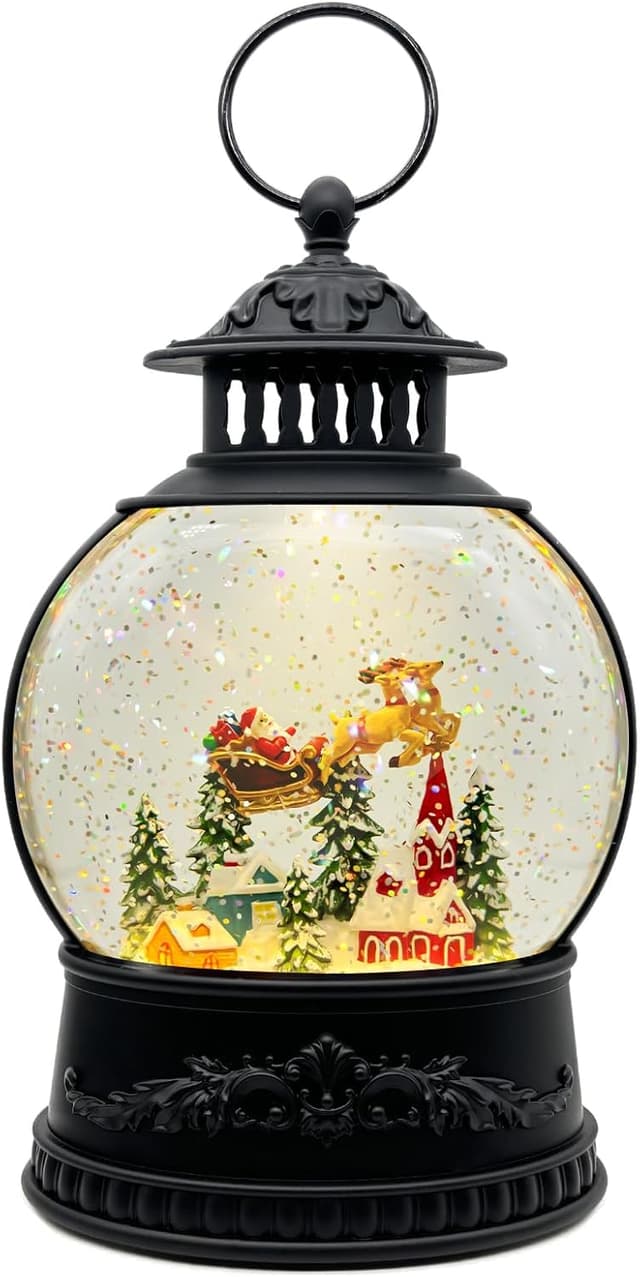 Detalle de AOMIL Christmas Snow Globe Lantern with Music 🎄