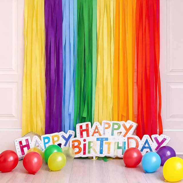 Thumbnail 6 de Buntes Krepppapier SUNBEAUTY Regenbogen 9 Rollen