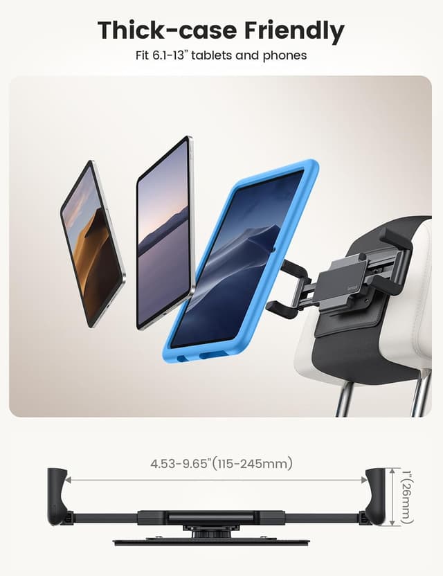 Thumbnail 4 de Lamicall Car Tablet Holder 360° rotating for iPad