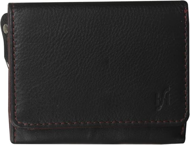 Detalle de RFID leather wallet 5555, zip coin pocket