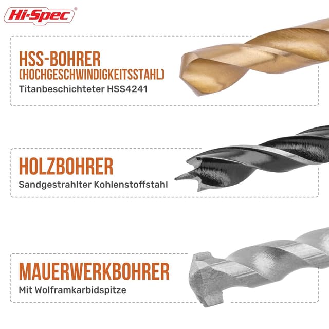 Detalle de Hi-Spec Juego de Brocas 16 piezas