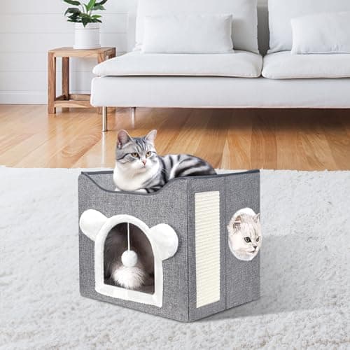 Thumbnail 6 de Furjoy Niche pour chat pliable avec 2 coussins