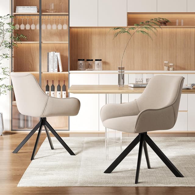 Detalle de Goeurvant Esszimmerstühle Drehbar 6er-Set 6