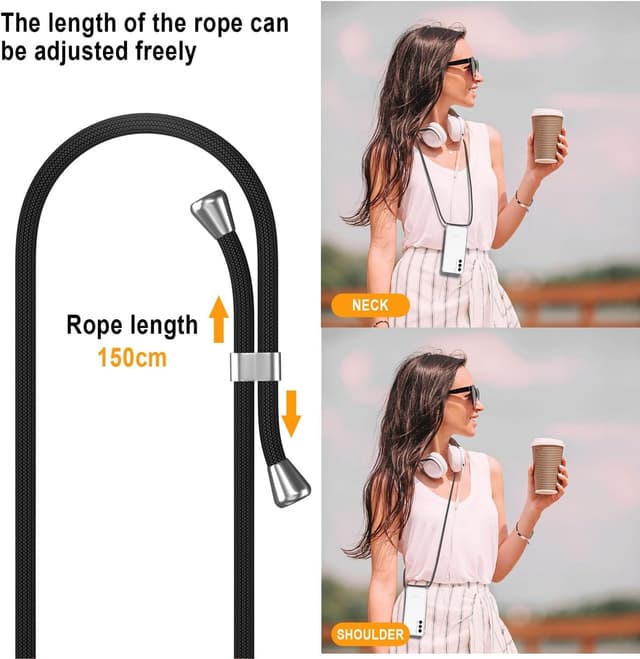 Detalle 2 de XTCASE Coque pour Samsung Galaxy S23 5G transparente avec cordon de tour de cou