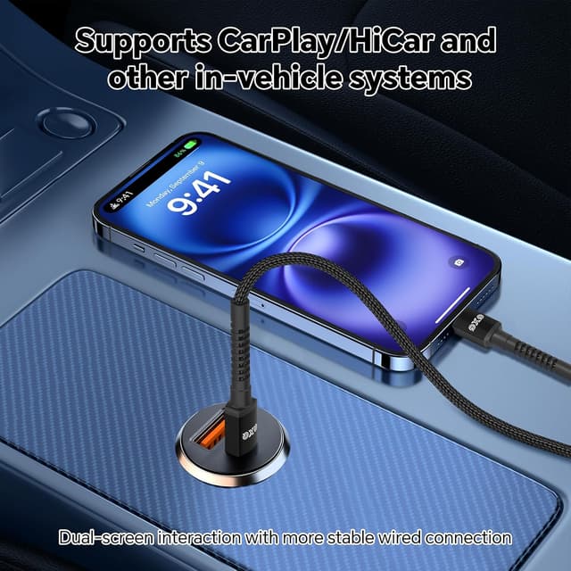 Detalle de QXQ Cavo USB-C 60W PD 1m Nero (set 2 pezzi) per ricarica rapida e trasferimento dati fino a 480 Mbps