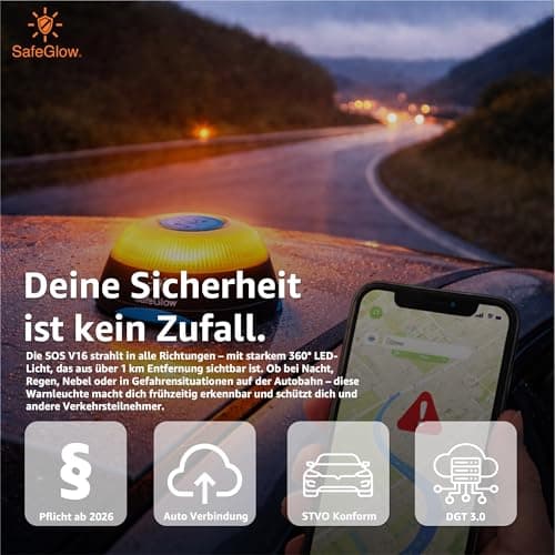 Thumbnail 3 de Safeglow V16 DGT lumière d'avertissement obligatoire 2026 🚨