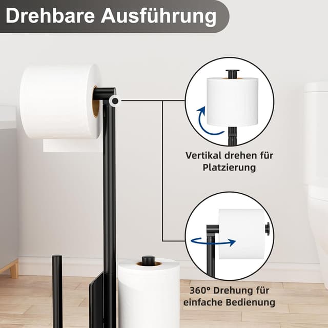 Thumbnail 3 de Porte Papier Toilette Noir Mat 🚽