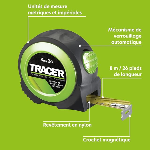 Detalle 2 de TRACER mètre ruban autobloquant 8 m