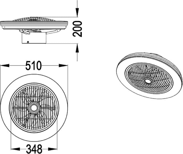 Thumbnail 5 de HSL Deckenleuchte mit Ventilator Ø 51cm