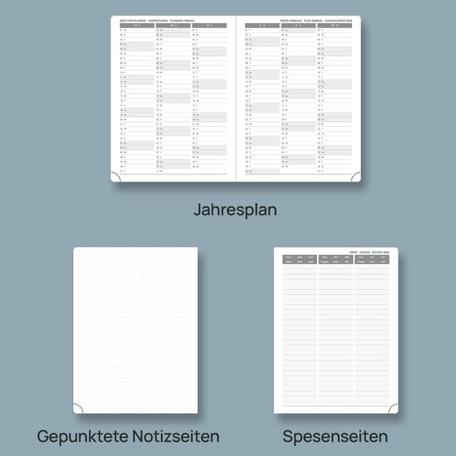 Detalle 2 de POPRUN Kalender 2026 Wochenplaner 12 Monate