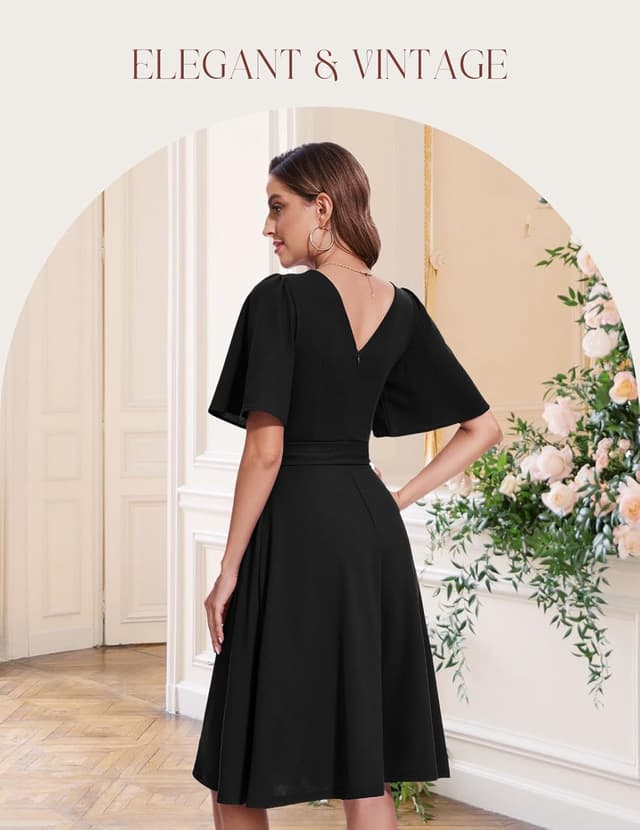 Thumbnail 4 de Bbonlinedress Cocktailkleid Damen Midi Festlich