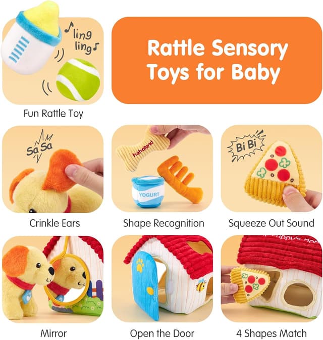 Detalle 2 de hahaland Plush Puppy Sensory Toy 6-12 Months