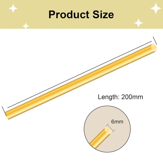 Detalle 2 de Messingstangen 6 mm mit 200 mm Länge