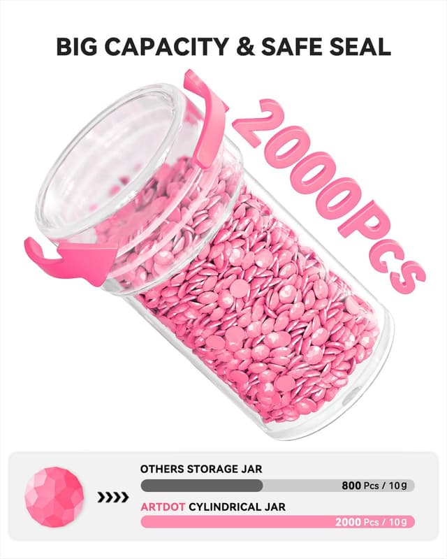 Detalle 2 de ARTDOT Diamond Painting Zubehör Boxen 60 Stück