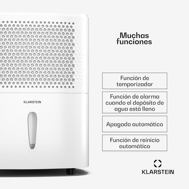 Detalle 2 de Klarstein DryFy 10L Deshumidificador Silencioso y Eficiente