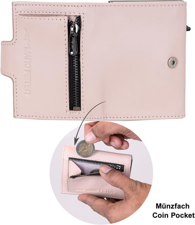 Thumbnail 5 de Marc Peter Geldbörse Herren Leder Portmonee 9,6×7×2 cm