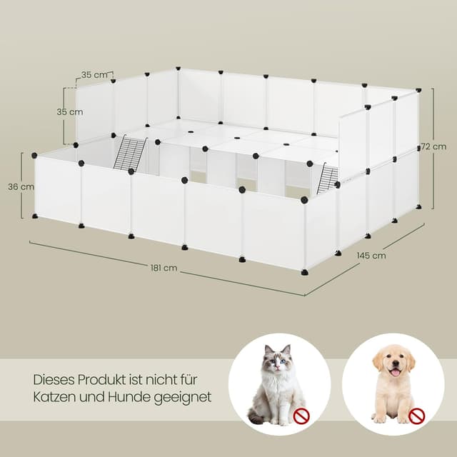 Thumbnail 5 de EUGAD Kleintiergehege 181x145x72 cm đ