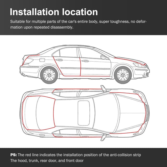 Detalle 1 de Protector de Puerta de Coche U Forma 5M