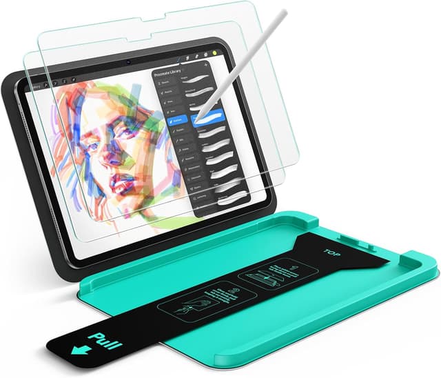 Detalle de ESR Armorite Paper-Feel Schutzfolie (2 Stück) für iPad Pro 11 Zoll M5/M4 – matt, Anti-Glare, 9H