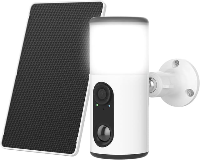 Detalle de ANRAN 2K Telecamera Esterna da Parete con Solare, Luce Integrata e Wi‑Fi 2,4 GHz