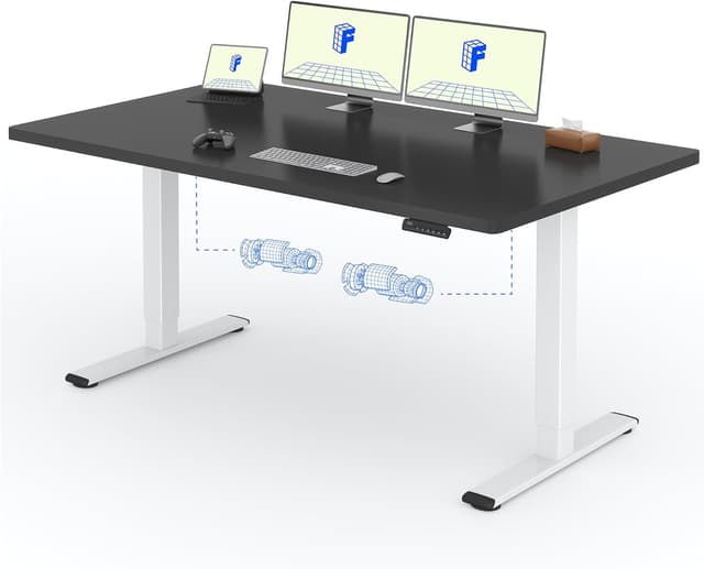 Detalle de FLEXISPOT scrivania regolabile in altezza a 2 motori 180x80 cm con piano unico e memoria