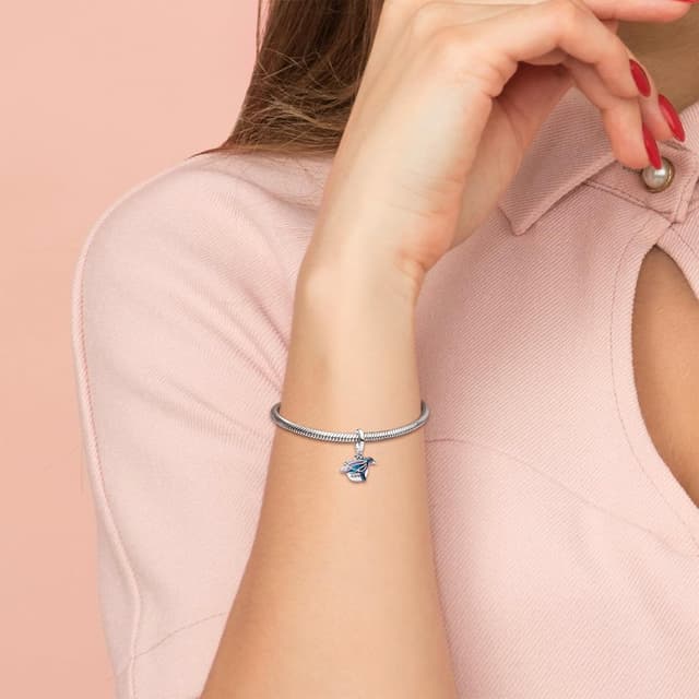 Detalle de TCZNAF „Tier Momente“ Charms-Armband/Bead – kompatibel mit Armbändern & Ketten, Lochgröße 4,5–6 mm