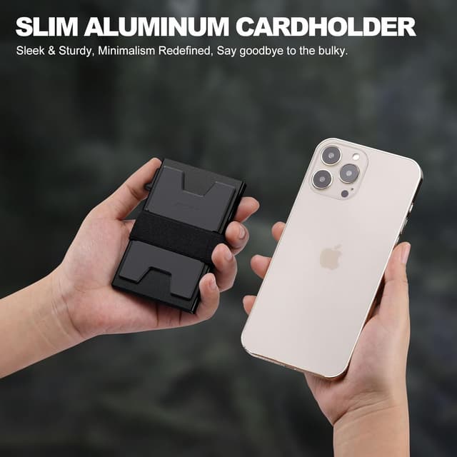 Thumbnail 3 de SEMORID Slim Aluminum Card Holder Wallet 3.9x2.5📇