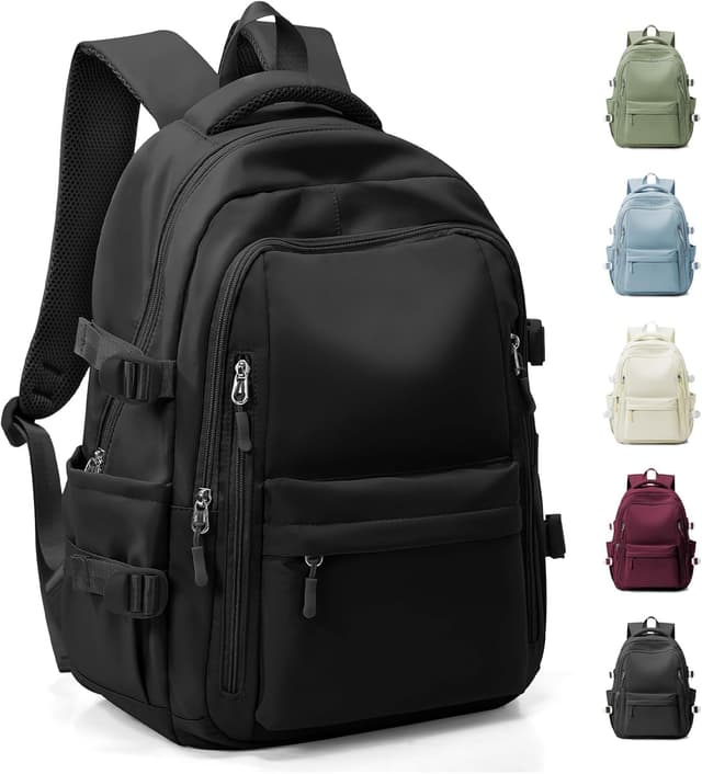 Detalle de HYC00 lightweight school backpack for teenage girls (waterproof, multi-pocket, 20L)