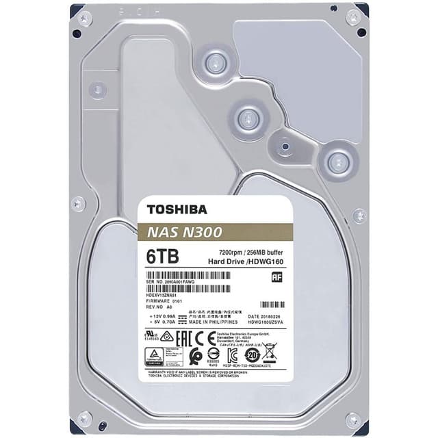 Detalle 2 de Toshiba NAS N300 3,5” 6TB SATA 3 (unidad interna para NAS)