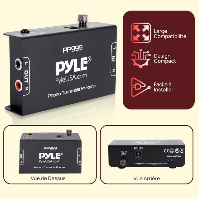 Detalle 2 de Pyle Préampli Phono 12 V
