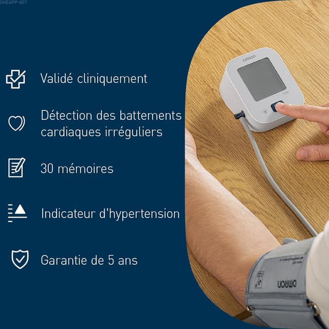 Detalle de OMRON X2 Essential – Tensiomètre bras avec détection de pulsation
