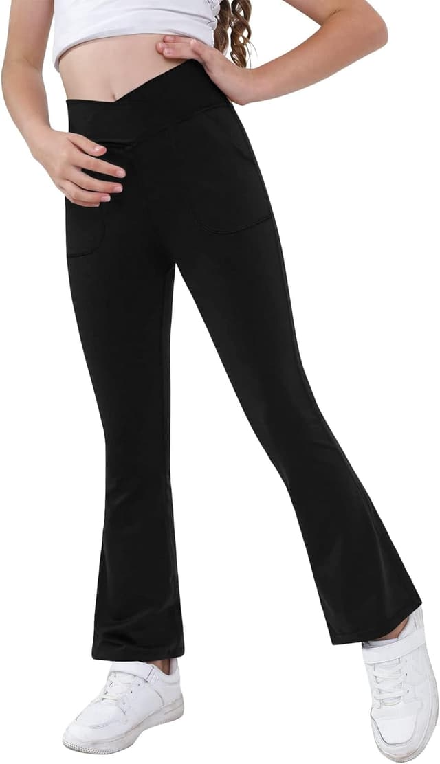 Detalle 2 de Glacspyg Fille – collants/leggings évasés avec poches et ceinture en V
