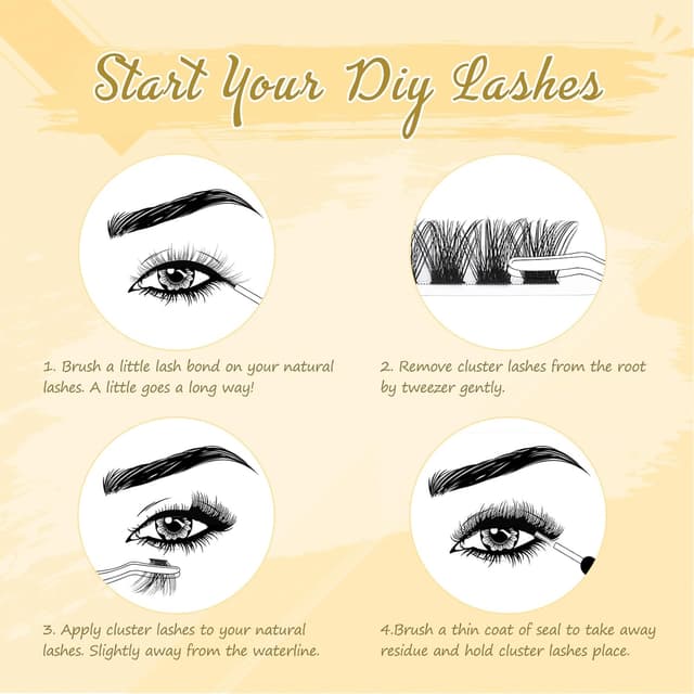 Detalle 2 de QUEWEL 144 DIY Wimpern-Extensions Set