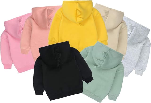 Thumbnail 3 de Famuka Toddler Hoodie Solid Colour Sweatshirt